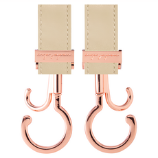 e.x.p. japon 推車掛勾2件組, 玫瑰金 + 皮革拿鐵, 1組