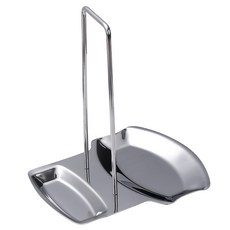 E.City 多功能廚房不鏽鋼鍋蓋/鏟/勺子架, 1個, 銀色