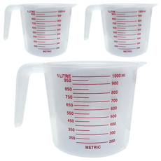 三箭牌 耐熱量杯套裝 (3個) TR-1000C, PP材質, 耐熱溫度80°C, 1L, 1組