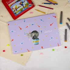 conifer 綠的事務 柔伊插畫系列Ⅲ 馬戲大象 繪圖本/素描本/剪貼本 26x38cm 40張 彩印封面, 8開, 1本