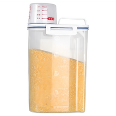 JAR嚴選 日式五穀雜糧密封防潮保鮮罐儲米罐 附量杯 2.5L, 透明色, 1個