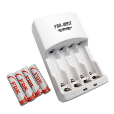 PRO-WATT 華志 日本低自放電池充電組 鎳氫電池充電器, 1組