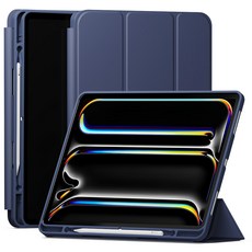 SINJIMORU Sinjifolio 附Apple Pencil收納槽智慧型平板保護套, 海軍藍, 1個