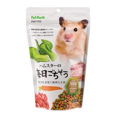 PETBEST 岡田屋乾燒主食 寵物鼠飼料 300g 台灣製造, 牛肉+蔬菜+雞肉, 1包