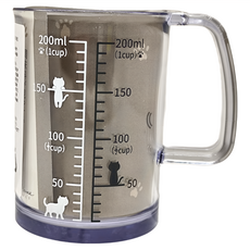 KAI 貝印 Nyammy 貓咪計量杯, 200ml (1 cup)容量, DH-2726, 1個