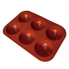 Silikomart 6連半球模, 耐溫-60~230度, 可用於洗碗機/冰箱/冷凍室/冷藏室/傳統烤爐/微波爐, 30.002.00.0060, 1個