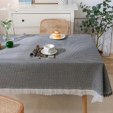 HOOM 編織桌布 法式桌布 沙發蓋毯, 180 x 260cm, 芝麻牛奶, 1個