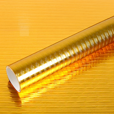 WA 防水自黏壁紙 3D立體仿金屬光澤, 金色條紋