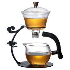 一鹿有你 自動磁吸泡茶器 Set 300ML茶壺, 金枝玉葉, 350ml, 1組