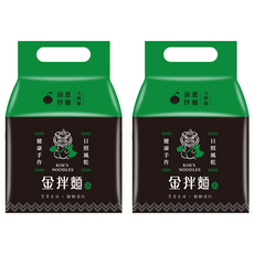 金拌麵 經典油蔥刀削麵 手工日曬風乾, 520g, 2袋