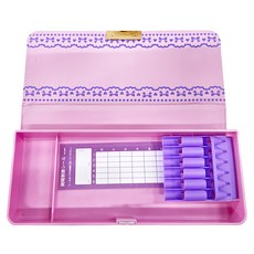 Raymay 藤井 防滑單面筆盒, 粉紅, 1個