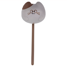 日系貓咪按摩捶, 9x35公分 PU+PP材質, 咖啡色, 1支