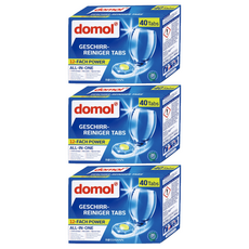 domol 黃金心 12效合1 碗盤洗碗機清潔錠 40顆 Set, 840g, 3盒