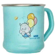 MINE 唐榮抗菌不銹鋼 兒童抗菌嬰幼兒水杯, 藍色, 200ml, 1個