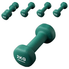 comet 經典防滑啞鈴 綠色, 2kg, 6個