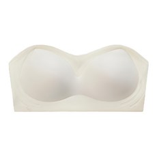 冰絲平口防滑無痕乳膠內衣 無肩帶設計, M, 杏