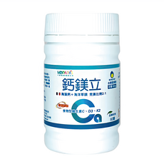 MDPAPA'S 鈣鎂立 鈣鎂黃金比例2:1 日本BONEPEP水解蛋黃粉 含維生素C、D3、K2, 60顆, 575mg, 1罐