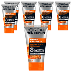 L'OREAL PARiS 巴黎萊雅 台灣公司貨 8效勁能深層洗面乳, 100ml, 6條