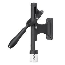 KitchenCraft 壁掛式省力開酒器/開瓶器，總高32ml，下壓式開瓶, 黑色, 1個