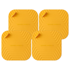 Mega 時尚四色防臭防蟲密封蓋 Set 4 PVC+矽膠材質, 15 x 15cm, 黃色