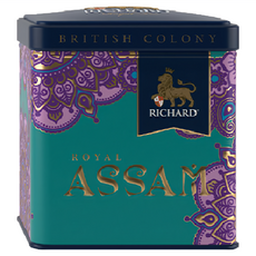RICHARD 皇家理查 英式阿薩姆紅茶 圓鐵罐 印度高貴茶園 溫和辛香及花香, 50g, 1入, 1罐