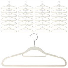 mohe 木暉居家 植絨衣架 80g, 米白色, 100個