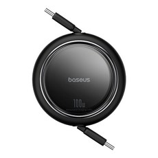 Baseus 倍思 Free2Draw 最新型 Type C 100W 超高速捲盤充電線, 1個, 1m, 宇宙黑