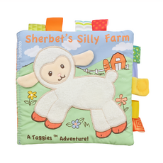 mary meyer 蜜兒 Baby標籤布書系列 小綿羊, 5款緞帶標籤角色 親膚柔軟觸感 可水洗, 1卷