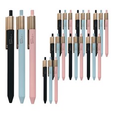 PINKFOOT Gentle 中性筆套裝 0.5mm 1組, 黑色 + 藍色 + 紅色