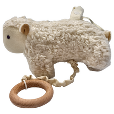FABELAB 安撫音樂鈴 小羊兒, 吊掛安撫搖鈴 棉質, 1個, 13 x 6 x 11cm