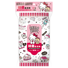 Hello Kitty 抑菌柔濕巾 10抽 不含酒精、香料, 3包, 1袋