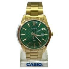 CASIO 卡西歐 金色格紋指針錶 MTP-VD03G-3A