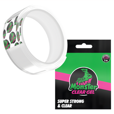 MONSTER HOOK 高黏度多功能矽膠雙面膠帶, 可隱藏延長線, 2mm厚度, 撕除時乾淨無痕, 透明, 1捲