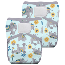 THIRSTIES 成長型 口袋式布尿布 1個, Elefantabulous, 2件