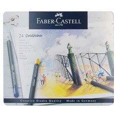 FABER-CASTELL 輝柏 GOLDFABER油性色鉛筆, 24色, 1盒