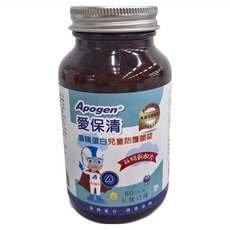 FEBICO 遠東生技 Apogen 愛保清 藻精蛋白兒童防護嚼錠 乳酸口味, 60錠, 60g, 1罐