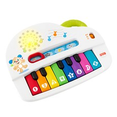 fisher-price 費雪 隨身發光小鋼琴，6-36個月適用, 1台, 37.4 x 30.4 x 6.3cm
