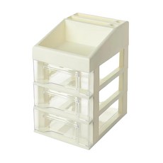 KEYWAY 聯府 好學桌上153收納盒, 透明, 3層