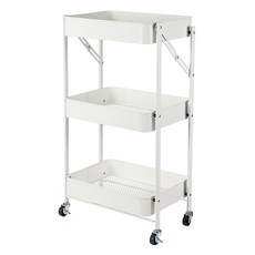 SHIMOYAMA 北歐風折疊式收納推車 無扶手 3層, 單一顏色