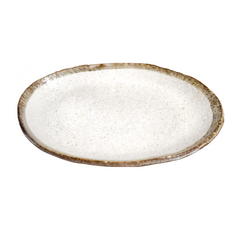 美濃燒 佐和陶瓷 白橡9吋橢圓平皿 - 日本製餐盤, 22 x 18 x 1cm, 單一顏色, 1個