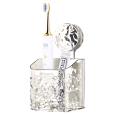 輕奢吸盤置物架 小號 透明色 底部瀝水孔 PET材質, 1個