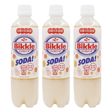 Suntory 三得利 Bikkle乳酸碳酸飲 - 4種乳酸菌, 490ml, 3瓶