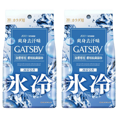 GATSBy 體用抗菌濕巾超值包 冰涼皂香, 210g, 2包