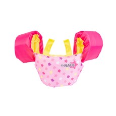 Nai-B 奈比兒童漂浮夾克 前肩與胸前浮力設計 雙背帶可調節 安全舒適, 粉色, 1入