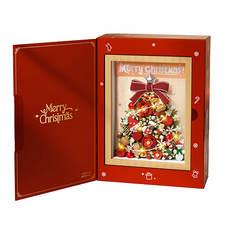 LoZ 聖誕樹相框積木 582PCS-LOZ1962, 復古紅, 1個