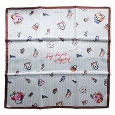 enSKY 卡比SunnyDay系列絲巾 100%聚酯纖維, 約50cm×約50cm, 卡比SunnyDay