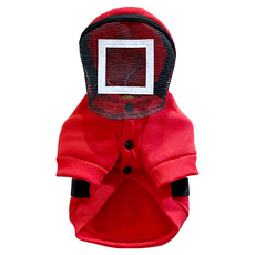 Sassy Dog 管理員 單層刷毛 寵物變裝服 紅色, 12, 2件