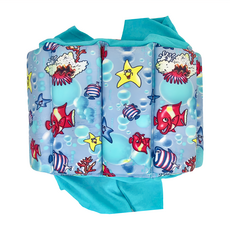 Splash About UV FloatSuit 兒童防曬浮力泳裝, 水藍色 + 海底世界印花