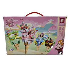 SEMBO BLOCK 森寶積木 櫻花草莓甜筒 SB615005, 粉色, 1盒