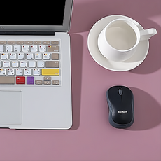 雙面款 滑鼠墊 大 80 x 40cm, 櫻花粉 + 木槿紫, 1個